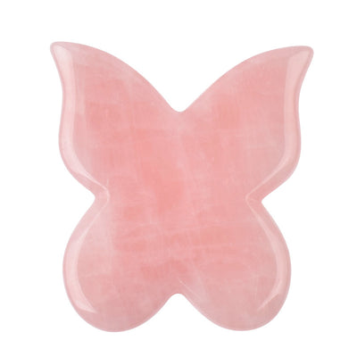 Herramienta Gua Sha de Cuarzo Rosa Natural para Masaje Facial y Corporal - Image 33