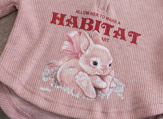 Sudadera Infantil Estilo Oeste con Capucha y Diseño Conejo - Image 24