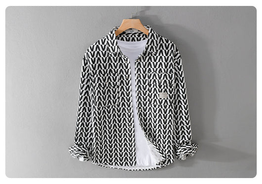 Camisa Casual de Cuadros para Hombre - Manga Larga Suelta - Image 19