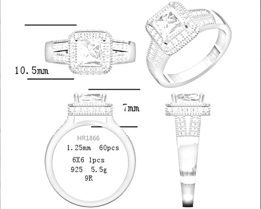 Anillo de Plata S925 con Circonita Brillante para Mujer - Image 15