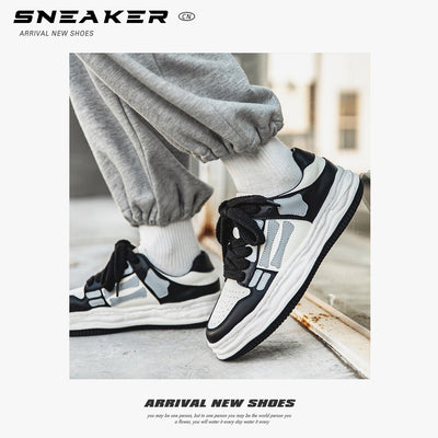 Tenis Plataforma Retro Bone Reflectante para Hombre - Image 20