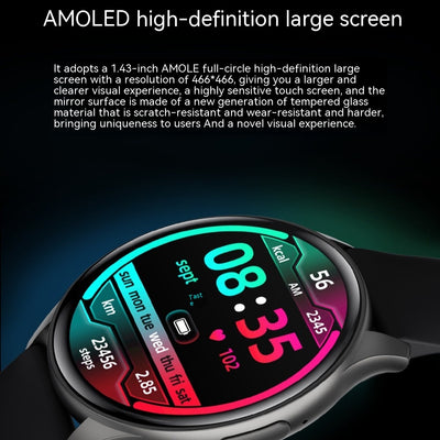 Reloj Inteligente ZW60 Pantalla Redonda con Bluetooth para Deportes - Image 18
