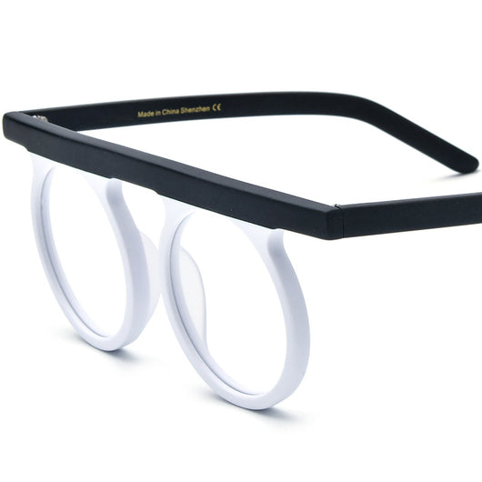 Lentes Marco Redondo Patchwork Multicolor con Cristales Esmerilados - Image 11