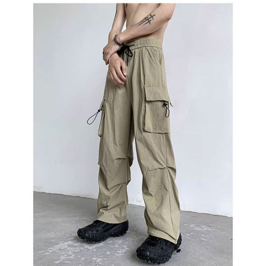 Pantalones Slim Fit Drapeados Versátiles para Hombre - Image 11