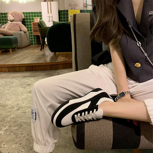 Zapatillas Plataforma Panda Blanco y Negro - Tenis Casuales para Mujer - Image 14