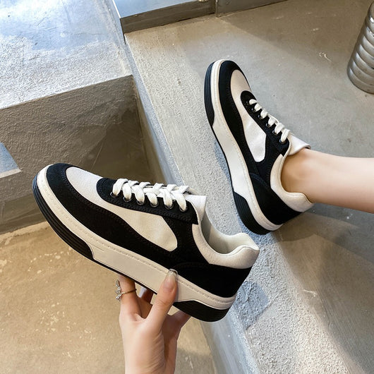 Zapatillas Plataforma Panda Blanco y Negro - Tenis Casuales para Mujer - Image 15