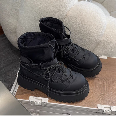 Bota de Trabajo Plataforma Retro para Mujer - Estilo Hiking - Image 22
