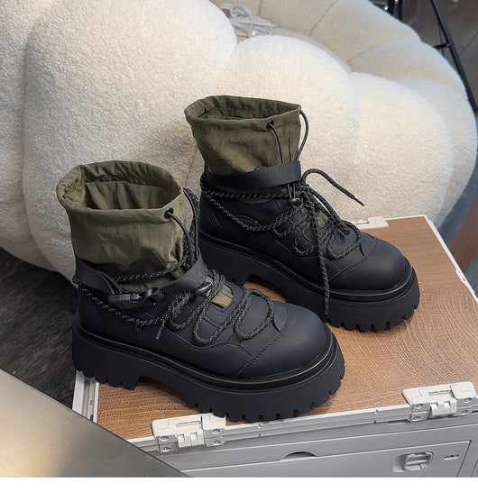 Bota de Trabajo Plataforma Retro para Mujer - Estilo Hiking - Image 26