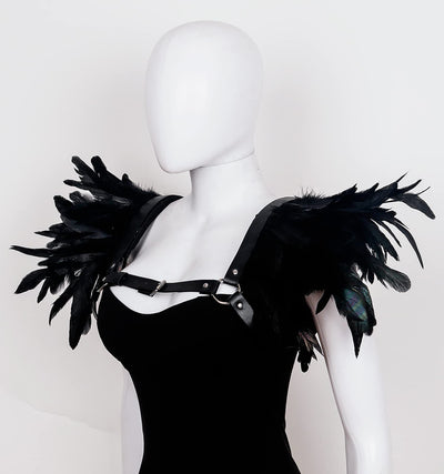Hombreras de Cuero Punk Gothic con Plumas - Estilo Europeo y Americano - Image 17
