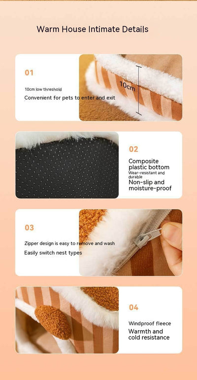 Cama Térmica Cerrada para Gatos - Refugio Cálido Otoño e Invierno - Image 26