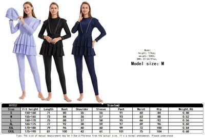 Traje de Baño Conservador Modesto para Playa y Piscina - Image 37