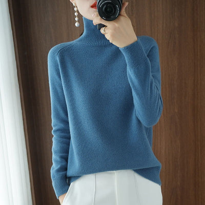 Suéter Cuello Alto Mujer - Pullover Liso y Versátil - Image 19