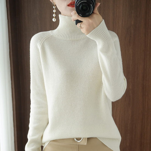 Suéter Cuello Alto Mujer - Pullover Liso y Versátil - Image 22