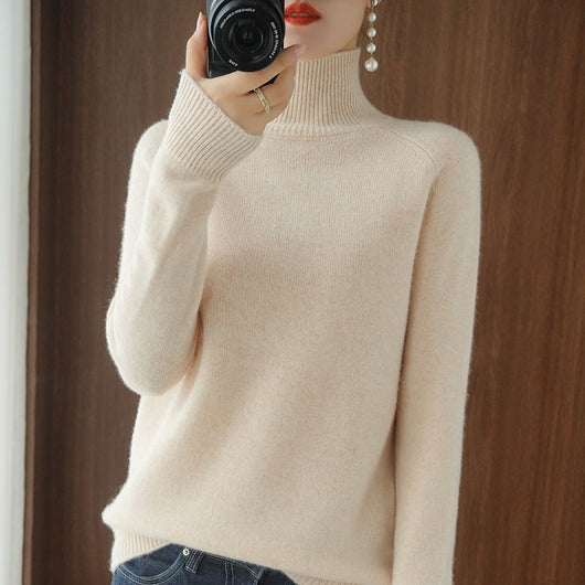 Suéter Cuello Alto Mujer - Pullover Liso y Versátil - Image 23