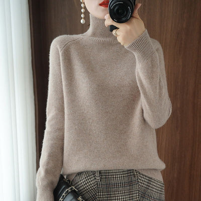 Suéter Cuello Alto Mujer - Pullover Liso y Versátil - Image 25