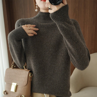 Suéter Cuello Alto Mujer - Pullover Liso y Versátil - Image 27