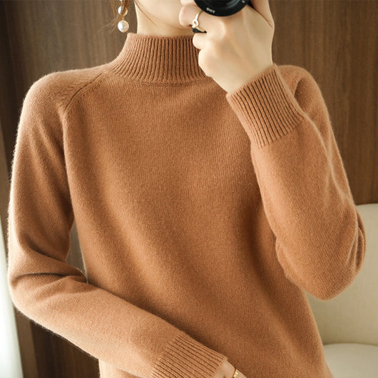 Suéter Cuello Alto Mujer - Pullover Liso y Versátil - Image 28