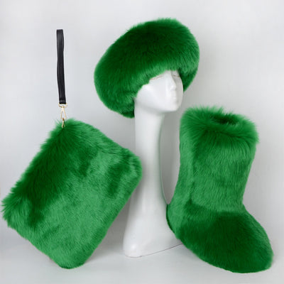 Botas de Nieve para Mujer Talla Grande con Forro de Terciopelo y Pelaje Sintético - Image 28