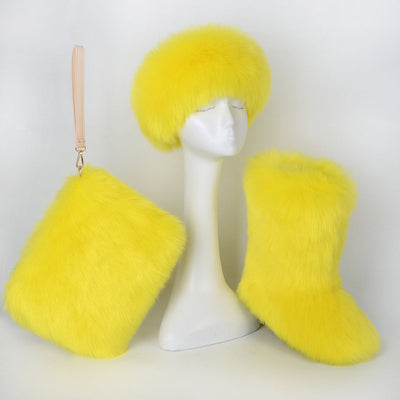 Botas de Nieve para Mujer Talla Grande con Forro de Terciopelo y Pelaje Sintético - Image 30