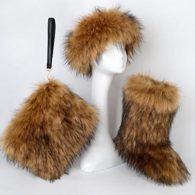Botas de Nieve para Mujer Talla Grande con Forro de Terciopelo y Pelaje Sintético - Image 33