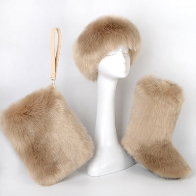 Botas de Nieve para Mujer Talla Grande con Forro de Terciopelo y Pelaje Sintético - Image 34