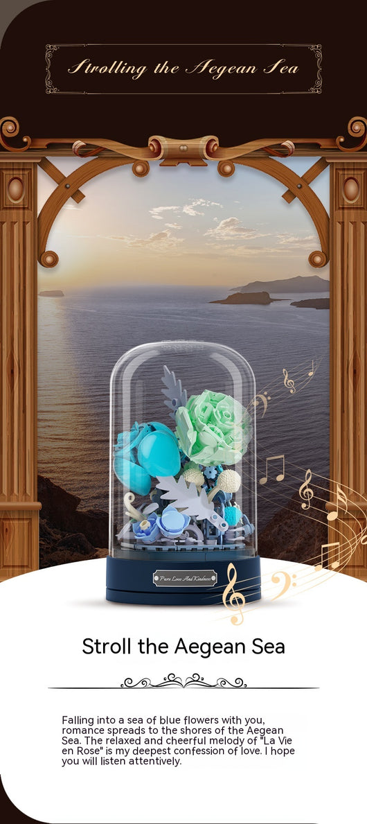 Caja de Música Flores con Bloques Constructores - Regalo Día de Enamorados - Image 8