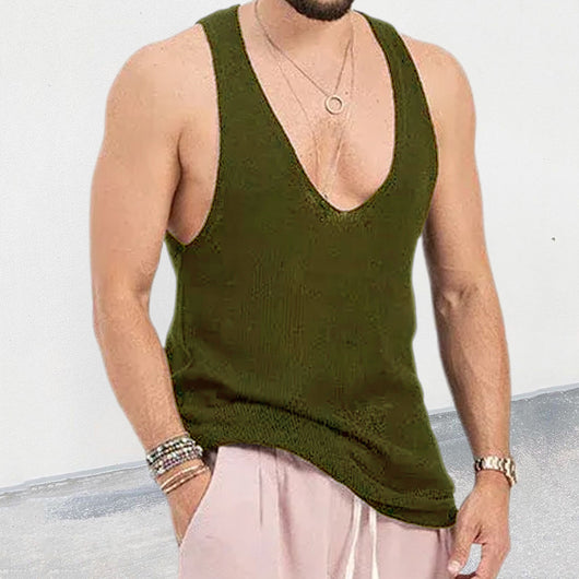 Chaleco Deportivo de Algodón para Hombre - Estilo Musculoso Europeo y Americano - Image 17
