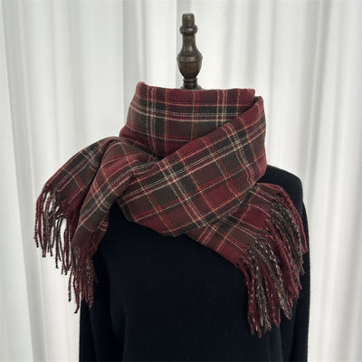 Bufanda Cuadriculada para Mujer - Estilo Clásico y Versátil - Image 10