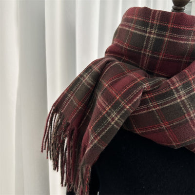 Bufanda Cuadriculada para Mujer - Estilo Clásico y Versátil - Image 14
