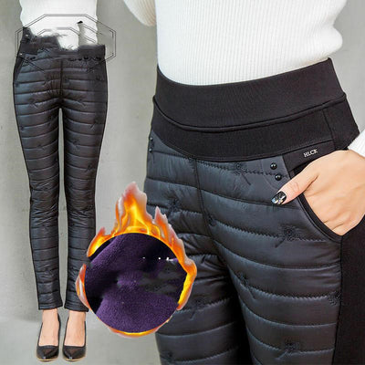 Pantalones de Algodón Acolchado Cintura Alta para Mujer - Image 11