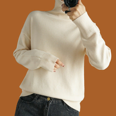 Suéter Cuello Alto Mujer Oversize Cómodo Tejido Grueso - Image 10