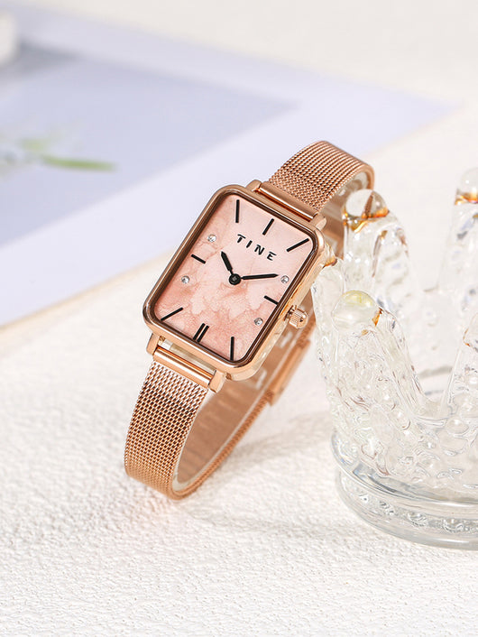 Reloj de Acero Cuadrado Estilo Ins para Estudiantes - Diseño Minimalista Cuarzo - Image 6