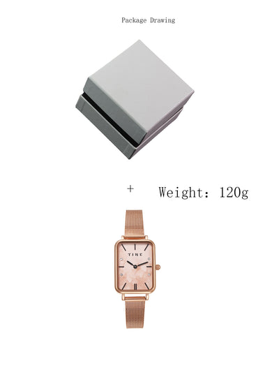 Reloj de Acero Cuadrado Estilo Ins para Estudiantes - Diseño Minimalista Cuarzo - Image 7