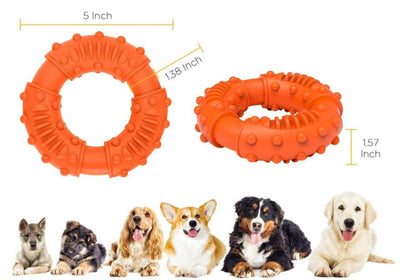 Juguete Interactivo Limpiador de Dientes para Perros - Anillo Masticable de Goma - Image 6