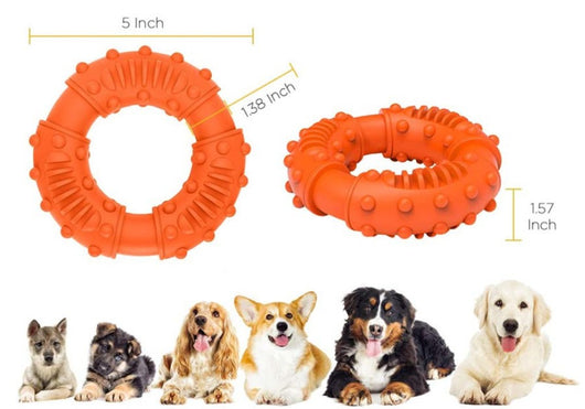 Juguete Interactivo Limpiador de Dientes para Perros - Anillo Masticable de Goma - Image 6