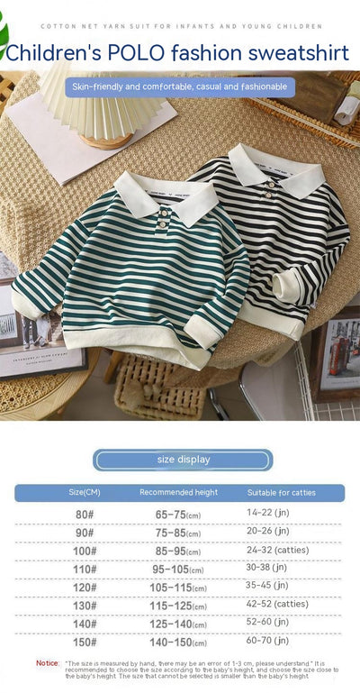 Sudadera con Capucha Estilo Universitario a Rayas para Niños - Image 7