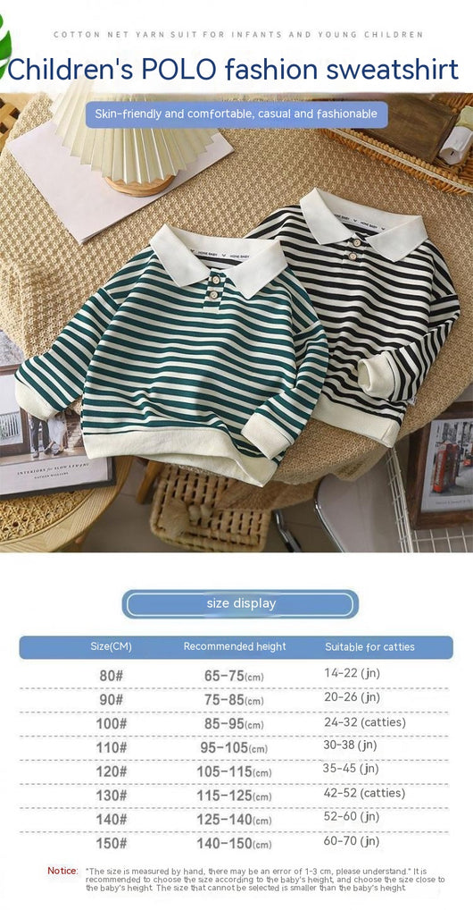Sudadera con Capucha Estilo Universitario a Rayas para Niños - Image 7