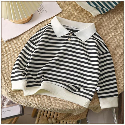 Sudadera con Capucha Estilo Universitario a Rayas para Niños - Image 8