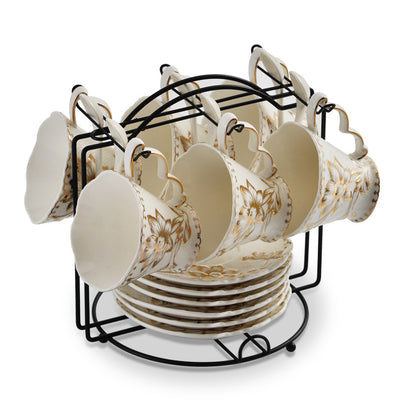 Taza de Café Porcelana Fina con Encaje Decorativo - Image 6