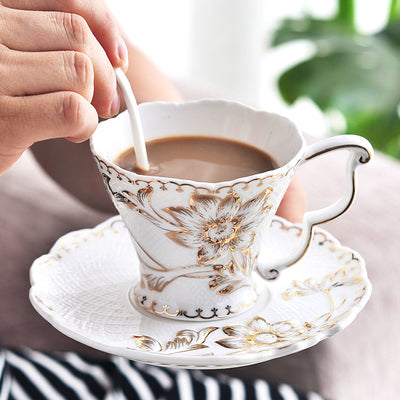 Taza de Café Porcelana Fina con Encaje Decorativo - Image 10