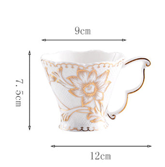 Taza de Café Porcelana Fina con Encaje Decorativo - Image 11