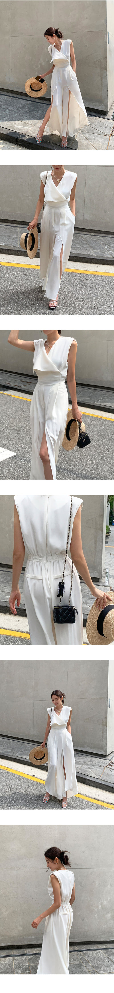 Jumpsuit Elegante para Mujer con Escote V y Abertura Lateral - Image 26