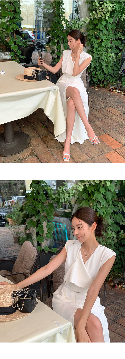 Jumpsuit Elegante para Mujer con Escote V y Abertura Lateral - Image 27