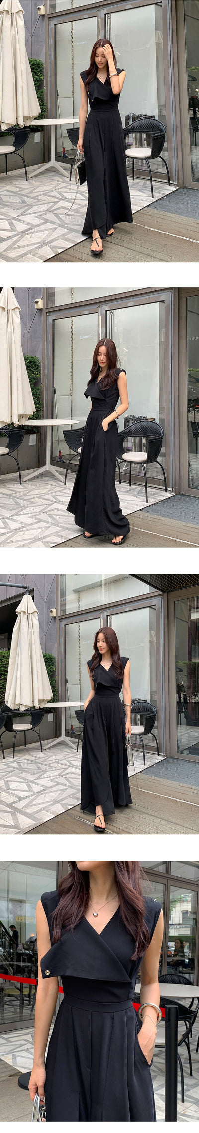 Jumpsuit Elegante para Mujer con Escote V y Abertura Lateral - Image 34