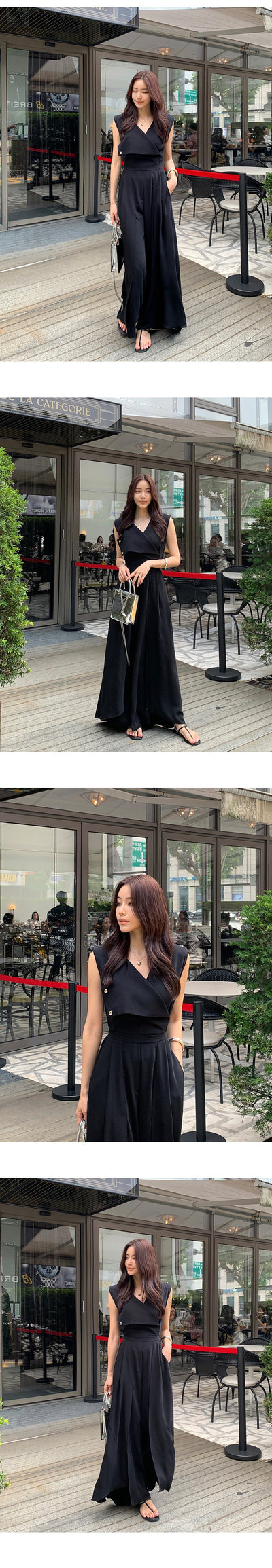 Jumpsuit Elegante para Mujer con Escote V y Abertura Lateral - Image 36