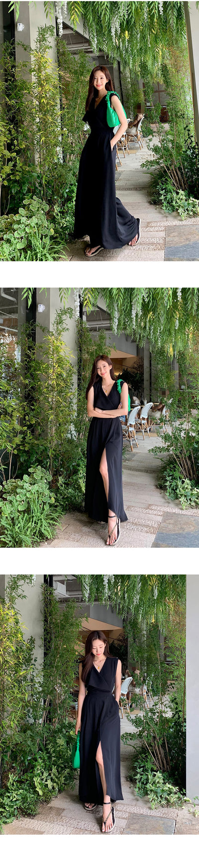 Jumpsuit Elegante para Mujer con Escote V y Abertura Lateral - Image 38