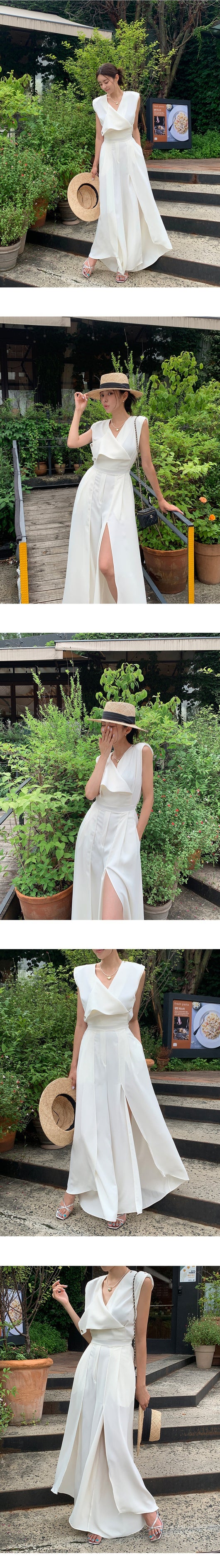 Jumpsuit Elegante para Mujer con Escote V y Abertura Lateral - Image 39