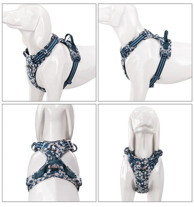 Arnés Pectoral para Perros con Diseño Floral - Tracción Resistente - Image 17