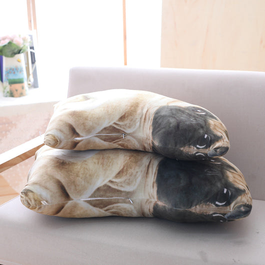 Almohada Peluche Bulldog 3D Realista - Muñeco Pug Acostado para Sofá y Descanso - Image 11