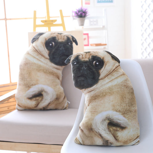 Almohada Peluche Bulldog 3D Realista - Muñeco Pug Acostado para Sofá y Descanso - Image 12